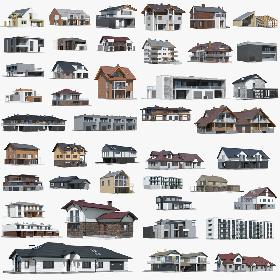 43 Cottage buildings 3D